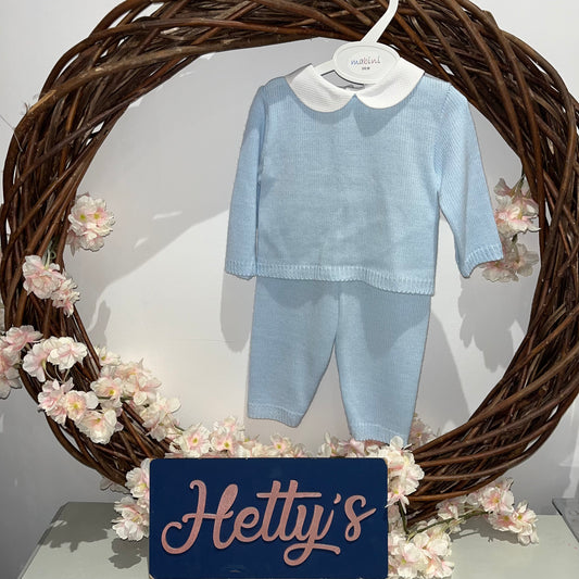 Baby Blue Knitted Set