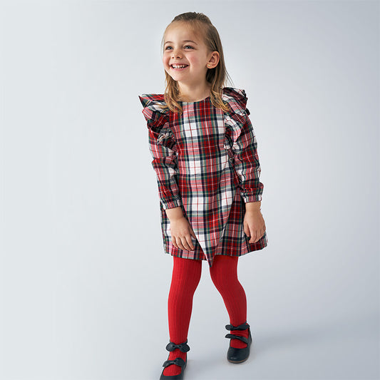 Mayoral Ruffled Checked Dress - Hetty's Baby Boutique