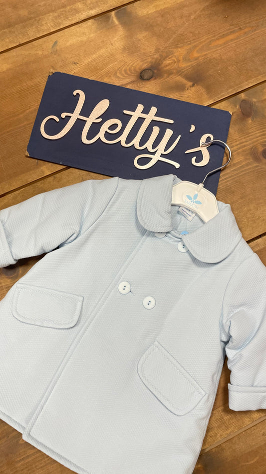 Sardon Padded Winter Baby Blue Boys Coat