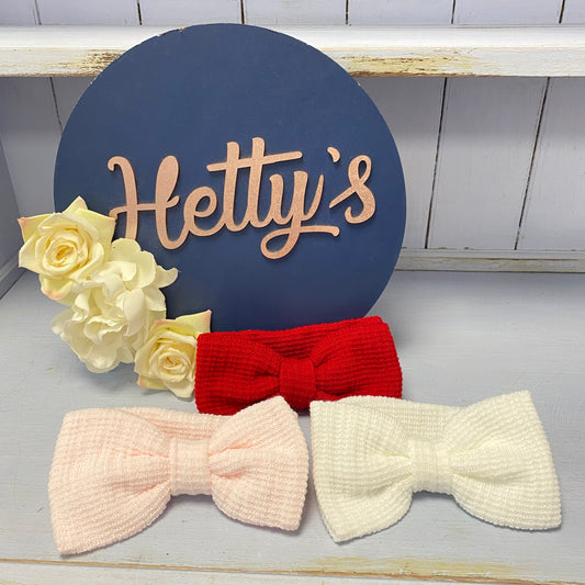 “Dollie” Ear Warmer - Pink or White or Red