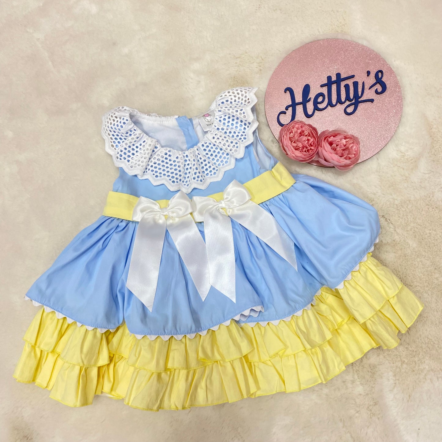 Blue & Lemon WM Frilly Dress